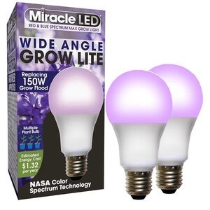 Miracle LED Wide Angle Grow Lite  Red & Blue 150W 2-Pack Grow Light,